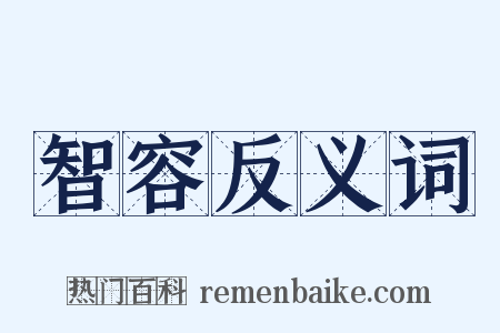 智容反义词是什么意思的图片